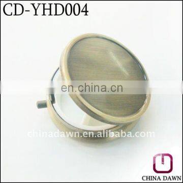 Bronze Metal Round Plain Pill Box CD-YHD004