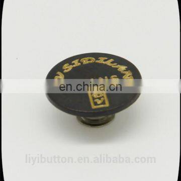 electroplating bronze zinc alloy button for clothing