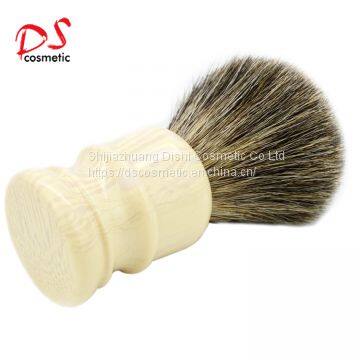 Barber White Resin Long Handle With 24mm Pure Badger Shaving Brush With Custom Logo