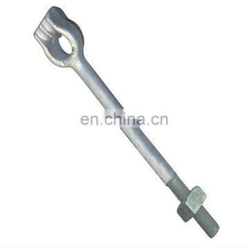 Drop Forged Galvanized Steel Ground Rod Earth Rod Guy Anchor Rod photo-2