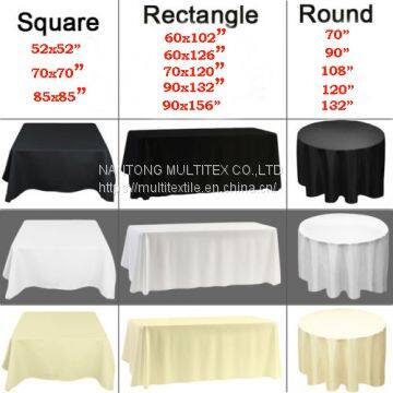 wedding polyester tablecloth restaurant and hotel banquet fabric table linens