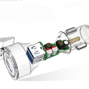 2usb QC2.0 Matel Phone Charger Portable Car Charger photo-3