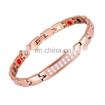 Beautiful studded crystals 4 in 1 bio magnetic health bracelet benefits