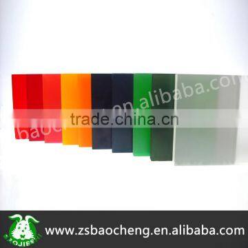 Durable Long-lasting decorative hotel colour acrylic sheet