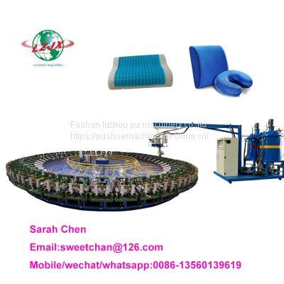 PU Memory foam pillow making machine with automatic turntable production line