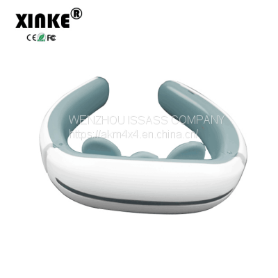 Intelligent Voice Call 3D Neck Massager Remote 2 Level Infrared Heating Pain Neck Care Massager photo-2