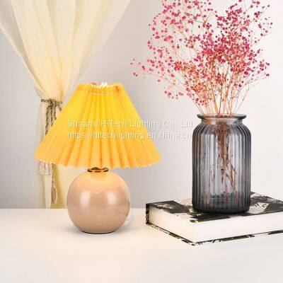 Led Night Light Usb Bedroom Bedside Lamp Decoration for Home Table Lamp Creative Nordic Retro Pleated Gift Desk Lamp photo-4