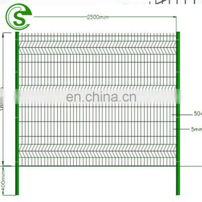 Steel mesh fence / triangle bending fence / 3D curved welded wire mesh panel fence