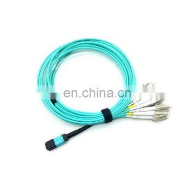 Fiber Optic Patch Cord 12 Core MPO to LC Female Male Fiber Patchcord Multi Mode OM3 Mtp Fiber Jumper