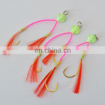 Sea Fishing Hooks With Feather for Jigs Jigging Assist Hook