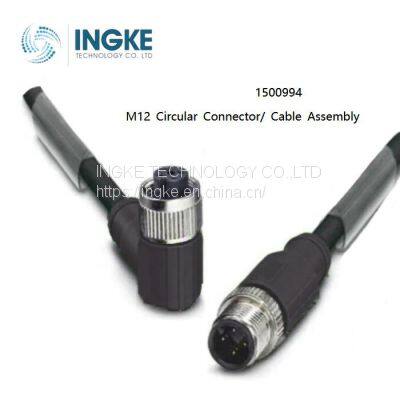 INGKE,1500994, Cable Assembly M12,Sensor Cables / Actuator Cables,4Position