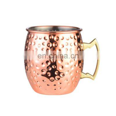 Hot Sale Popular Hammer Moscow Mule Mug Cup Cocktail Wine Beer Copper Coating Mule Mug Outdoor Portable Travel Cup photo-2