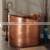 round copper bath tube