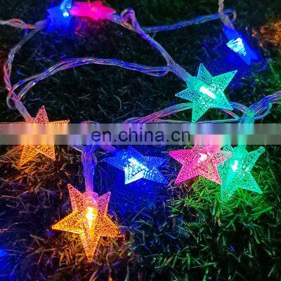 2021 New Product Ideas Solar Christmas Star Lights Led Fireworks Controller Ornaments Lights Pendant House Wreath Light photo-2
