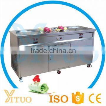 Thai Fried Ice Cream Rolls Pan Flat Roll Ice Cream Machine