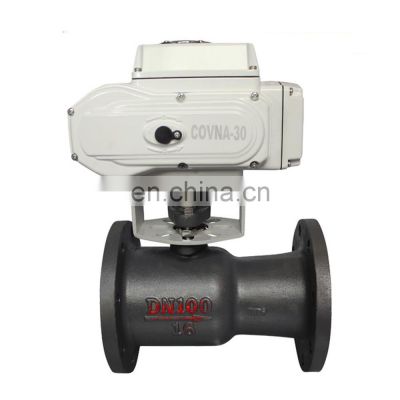 COVNA DN50 2 inch 2 Way 1PC 110VAC Double Flange Type Electric Actuator Ball Valve Carbon Steel Motorized Electric Ball Valve