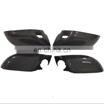 carbon fiber mirror cover for Audi A7 S7 with Side Assist Hole  replacement two pieces style 2009-2018