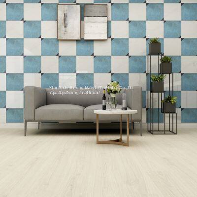 GKBM Greenpy MJ-W6001 New Eco-friendly Ice-snow Burlywood Unilin Click Wood Grain SPC Flooring