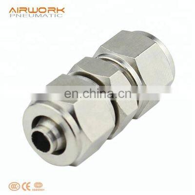 PU 1/4 union straight quick connect air press fitting connection copper gas pipe connector