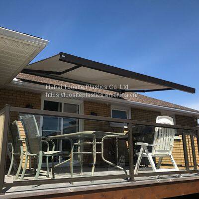 Folding Retractable Waterproof Window Awning Aluminum Alloy Crank Arm For Outdoor Electric 8200Full Casette Awning