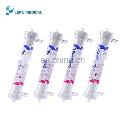 Medical Disposable Low-Flux Polyethersulfone Hollow Fiber Hemodialyzer hemodialyzer surface area optional