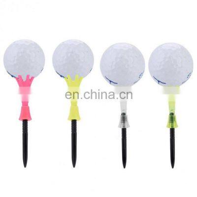 Golf Accessories Golfer Training Aids 3 pcs/lot Portable Golf Ball Holder Nails Tees Adjustable Height 80 mm PE Golf Tees