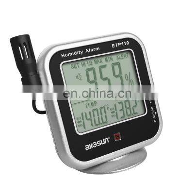 ALLOSUN ETP110A Digital Thermo-Hygrometer With Temperature Alarm & Remote Probe/Humidity Monitor/Dew-Point Meter photo-2