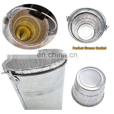 Grill Grease Bucket Liner Disposable Drip Bucket Liner Round Square Food Container Aluminum Foil Container photo-3