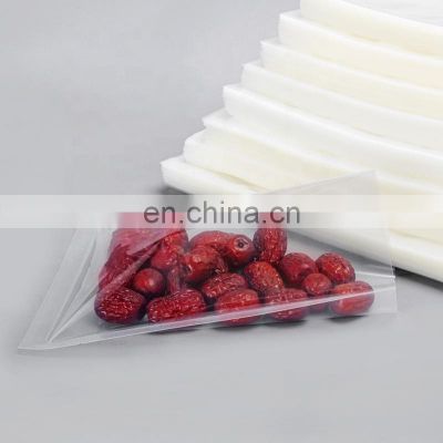 food storage  roll custom pe glossy plastic bags embossed frozen nylon pe vacuum sealer transparent freezing bag