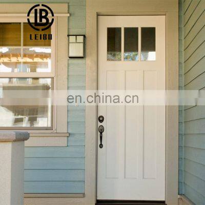 Classic light wooden outdoor door is a brand door with streamlined design to make it more atmospheric