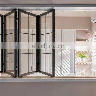 Aluminium Tempered Double Glass Horizontal Folding Window Bi Folding Windows photo-4