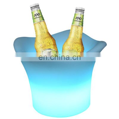 Wine Cooler with CE Approval Custom Logo LED Light Ice Bucket LED Bar Light Up Club Bar Cooler Ware Ice Bucket