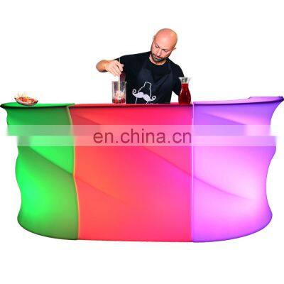 Party Event Nightclub Remote Control Portable Mobile Novelty Led Light up Bar Counter Furniture Tables and Chairs Sofa Set photo-2