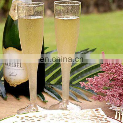 Decorative Fancy Wholesale Creative Quality Wedding Luxury Custom Plastic Flutes Champagne Glasses