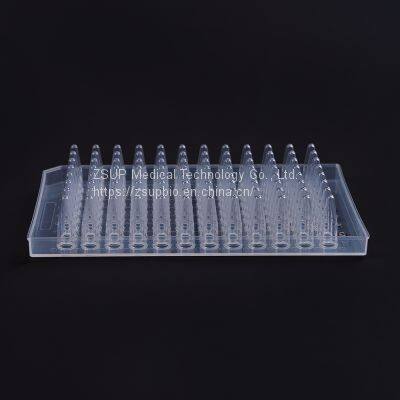 PCR Strip Tube Plate, 96-well, Low Profile, White photo-3