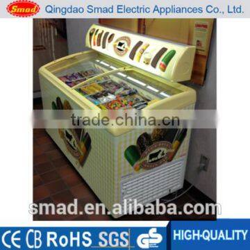 Glass Sliding Door Chest Deep Freezer For Ice Cream And Supermarket