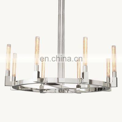 Custom Luxury Cannele Round Brass Led Industrial Chandelier Hanging Living Room Restaurant Bedroom Hotel Lighting Decoration photo-4