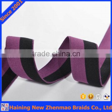 Fashion striped elastic webbing for belt