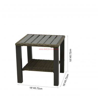 Living Accents 3pc Brown Steel Tudor Wicker Chat Set photo-4