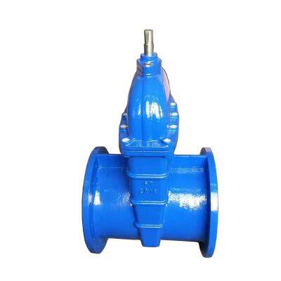 Válvula de compuerta de asiento resiliente EPDM con extremo de brida DIN PN10 PN16 F5 NRS, válvula de compuerta de GGG40 para agua