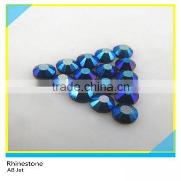 Wholesale Glass Hot Fix Stone Crystal Dmc AB Jet Flat Back Round Rhinestone