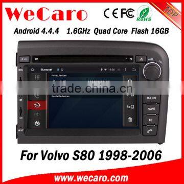 Wecaro WC-VL7061 Android 4.4.4 car dvd player touch screen for volvo s80 dvd android A9 cpu 1998-2006