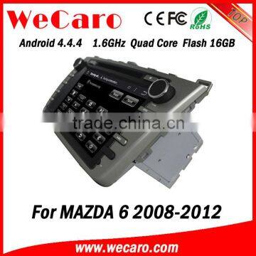 Wecaro Android 4.4.4 car dvd 8" double din for mazda 6 gps WIFI 3G tv tuner 2008-2012