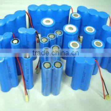 Wholesale li ion battery 18650 7.4v 2000mah / 26650 battery 7.4v 2500mah 3000mah 3500mah 4000mah