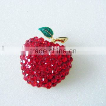 fruit crystal brooch