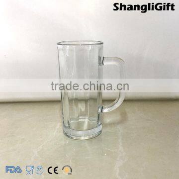 12oz Glass Beer Cup 360ml Ribbed Glass With Handle