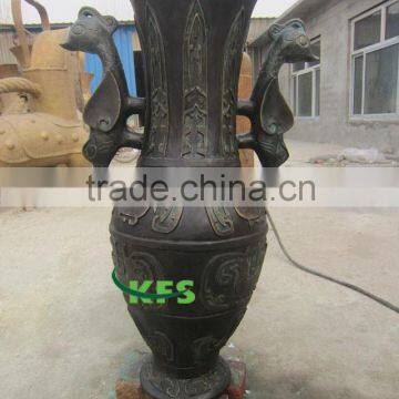 Bronze ancient style vase sculpture