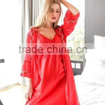 Noya Customized ZM 60-0430 Women Deep V Pajamas Set