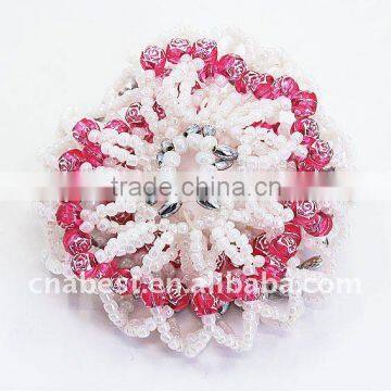 Fashion Flower Hairband With Beads