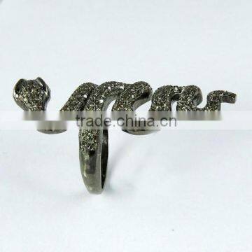 Snake Deign !! Ruby & Diamond 925 Sterling Silver Ring, Silver Jewellery Wholesale, Fine Silver Jewellery